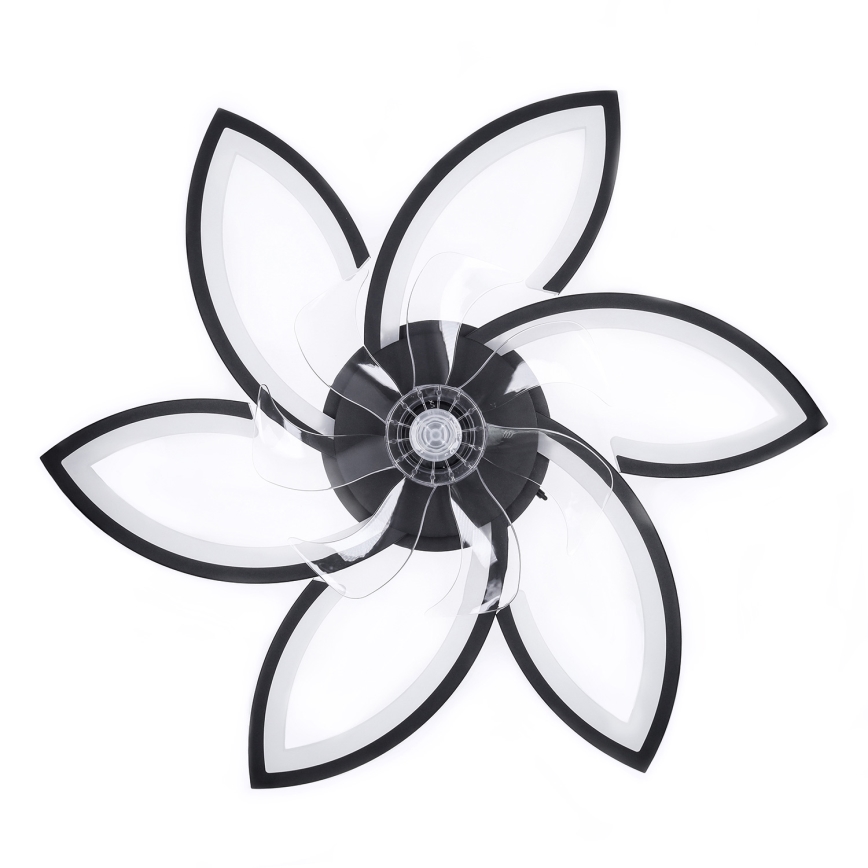 Brilagi - LED himmennettävä kattovalaisin tuulettimella LED/50W/230V 3000-6500K musta + kaukosäädin