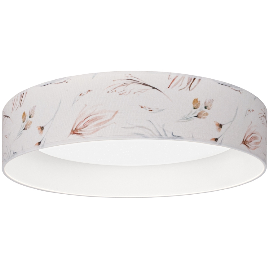 BRILAGI - Himennettävä LED-kattovalaisin VELVET SMARTIX STARS LED/24W/230V 3000-6000K halkaisija 45 cm valkoinen/kukkakuosi Wi-Fi Tuya Beacon + kaukosäädin
