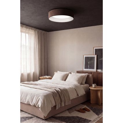 BRILAGI - himmennettävä LED-kattovalaisin VELVET SMARTIX LED/24W/230V 3000–6000K halkaisija 45 cm ruskea Wi-Fi Tuya Beacon + kaukosäädin