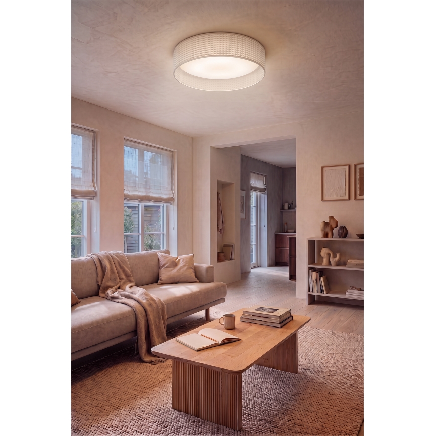Brilagi - Himmennettävä LED-kattovalaisin VELVET SMARTIX LED/36W/230V 3000-6000K halkaisija 55 cm kermanvärinen Wi-Fi Tuya Beacon + kaukosäädin