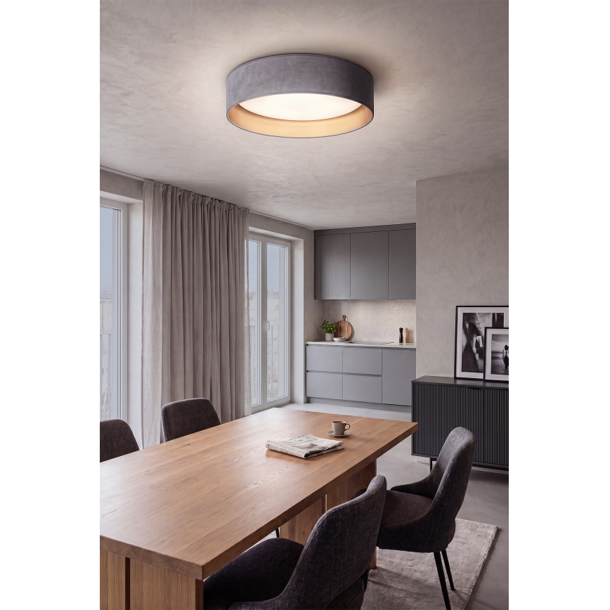 BRILAGI - himmennettävä VELVET SMART VARI LED-kattovalaisin 24W/230V 3000–6500K Ø 45 cm harmaa/kultainen + kauko-ohjain