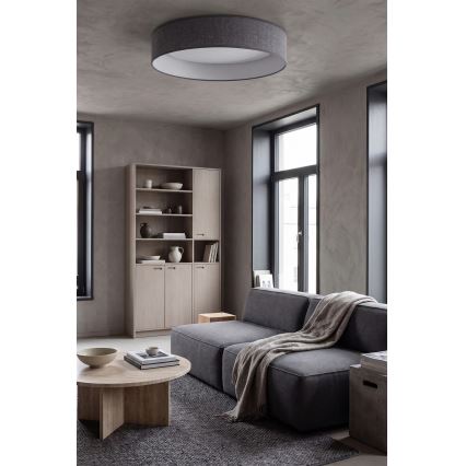 BRILAGI - LED himmennettävä kattovalaisin VELVET SMART VARI LED/36W/230V 3000-6500K halkaisija 55 cm harmaa + kaukosäädin