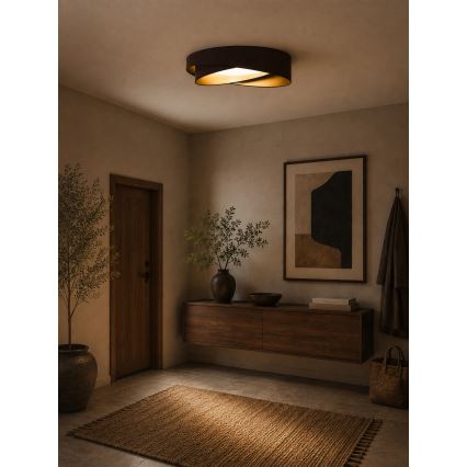 BRILAGI - LED-himmennettävä kattovalaisin VELVET TWIST LED/36W/230V 3000-6000K halkaisija 65 cm Wi-Fi Tuya Beacon ruskea/kultainen + kaukosäädin