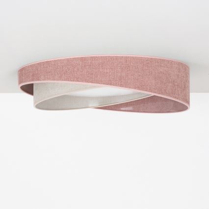 BRILAGI - LED himmennettävä kattovalaisin VELVET TWIST LED/36W/230V 3000-6000K halkaisija 65 cm Wi-Fi Tuya Beacon vaaleanpunainen/kerma + kaukosäädin