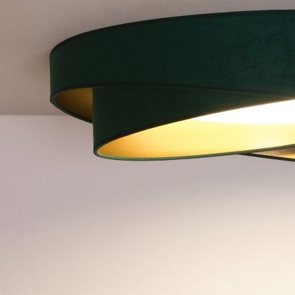 BRILAGI - LED-himennettävä kattovalaisin VELVET TWIST LED/36W/230V 3000-6000K halkaisija 65 cm Wi-Fi Tuya Beacon vihreä/kultainen + kaukosäädin