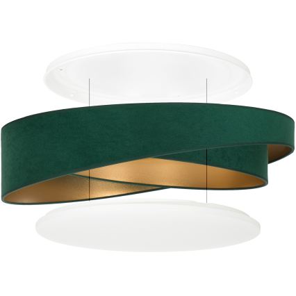 BRILAGI - LED-himennettävä kattovalaisin VELVET TWIST LED/36W/230V 3000-6000K halkaisija 65 cm Wi-Fi Tuya Beacon vihreä/kultainen + kaukosäädin