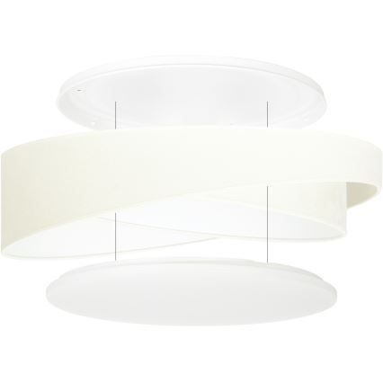 BRILAGI - LED himmennettävä kattovalaisin VELVET TWIST LED/36W/230V 3000-6000K halkaisija 65 cm Wi-Fi Tuya Beacon beige + kaukosäädin