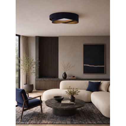 BRILAGI - himmennettävä kattovalaisin VELVET TWIST LED/36W/230V 3000–6000K halkaisija 65 cm Wi-Fi Tuya Beacon sininen/kultainen + kauko-ohjain