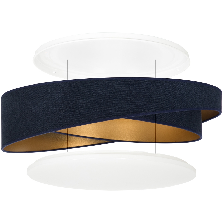 BRILAGI - himmennettävä kattovalaisin VELVET TWIST LED/36W/230V 3000–6000K halkaisija 65 cm Wi-Fi Tuya Beacon sininen/kultainen + kauko-ohjain