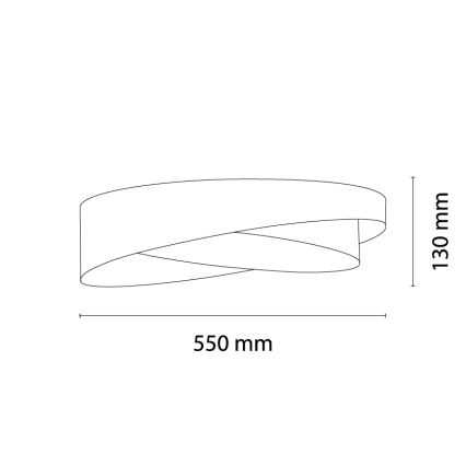 BRILAGI - himmennettävä kattovalaisin VELVET TWIST LED/36W/230V 3000–6000K halkaisija 65 cm Wi-Fi Tuya Beacon sininen/kultainen + kauko-ohjain