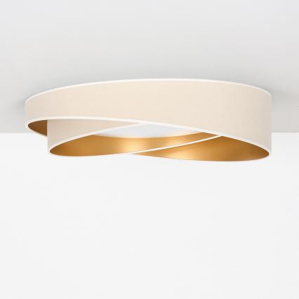 BRILAGI - LED Himennettävä kattovalaisin VELVET TWIST LED/36W/230V 3000-6000K halkaisija 65 cm Wi-Fi Tuya Beacon valkoinen/kulta + kauko-ohjain