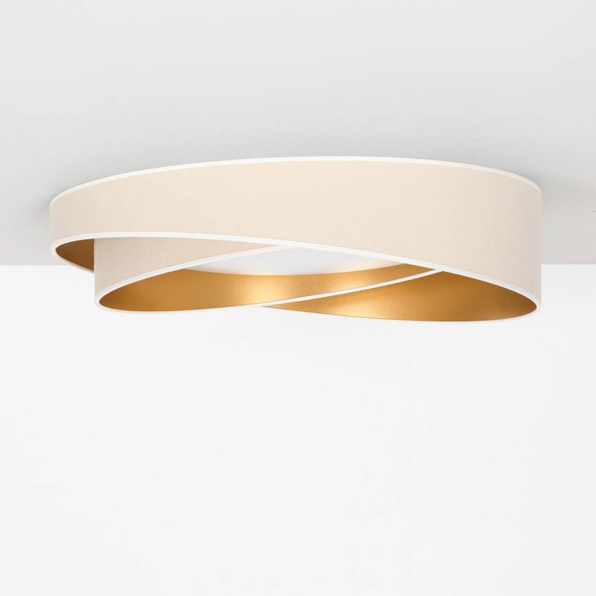 BRILAGI - LED Himennettävä kattovalaisin VELVET TWIST LED/36W/230V 3000-6000K halkaisija 65 cm Wi-Fi Tuya Beacon valkoinen/kulta + kauko-ohjain