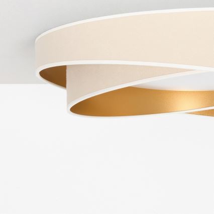 BRILAGI - LED Himennettävä kattovalaisin VELVET TWIST LED/36W/230V 3000-6000K halkaisija 65 cm Wi-Fi Tuya Beacon valkoinen/kulta + kauko-ohjain