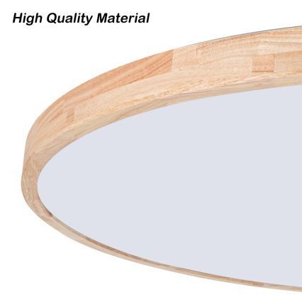 BRILAGI - LED-himennettävä kattovalaisin WOODLINE LED/128W/230V 3000-6000K tammi, halkaisija 100 cm + kaukosäädin