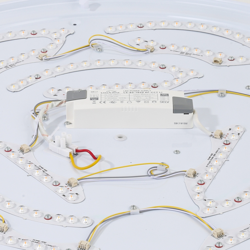 Brilagi - LED-himmennettävä kattovalaisin WOODROUND LED/40W/230V 3000-6000K halkaisija 60 cm puupintainen CRI 90 + kaukosäädin