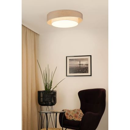 Brilagi - Himmennettävä LED-kattovalaisin DOVER SHINE LED/24W/230V 3000/4000/6500K harmaa/kerma + kauko-ohjaus