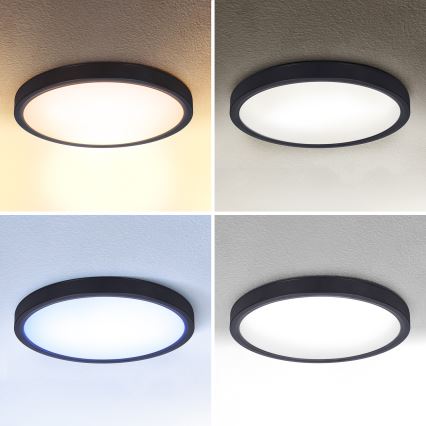 Brilagi - Himmennettävä LED-kattovalaisin ESTELA LED/36W/230V 3000-6500K ø 30 cm musta + kauko-ohjaus