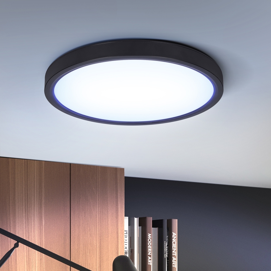 Brilagi - Himmennettävä LED-kattovalaisin ESTELA LED/36W/230V 3000-6500K ø 30 cm musta + kauko-ohjaus