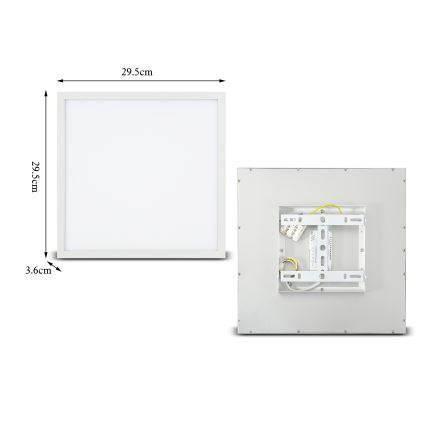 Brilagi - Himmennettävä LED-kattovalaisin SLIMFRAME LED/25W/230V 30x30 cm 3000-6000K valkoinen + kauko-ohjaus