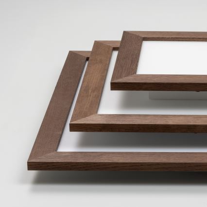 Brilagi - Himmennettävä LED-kattovalaisin SLIMFRAME WOOD LED/25W/230V 34x34 cm 3000-6000K tummanruskea + kauko-ohjaus