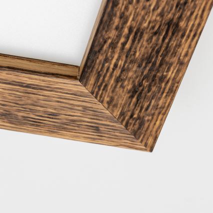 Brilagi - Himmennettävä LED-kattovalaisin SLIMFRAME WOOD LED/25W/230V 34x34 cm 3000-6000K ruskea + kauko-ohjaus