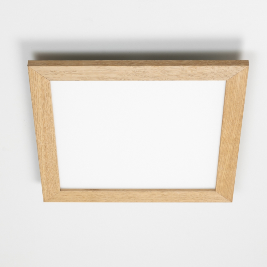 Brilagi - Himmennettävä LED-kattovalaisin SLIMFRAME WOOD LED/36W/230V 49,5x49,5 cm 3000-6000K ruskea + kauko-ohjaus