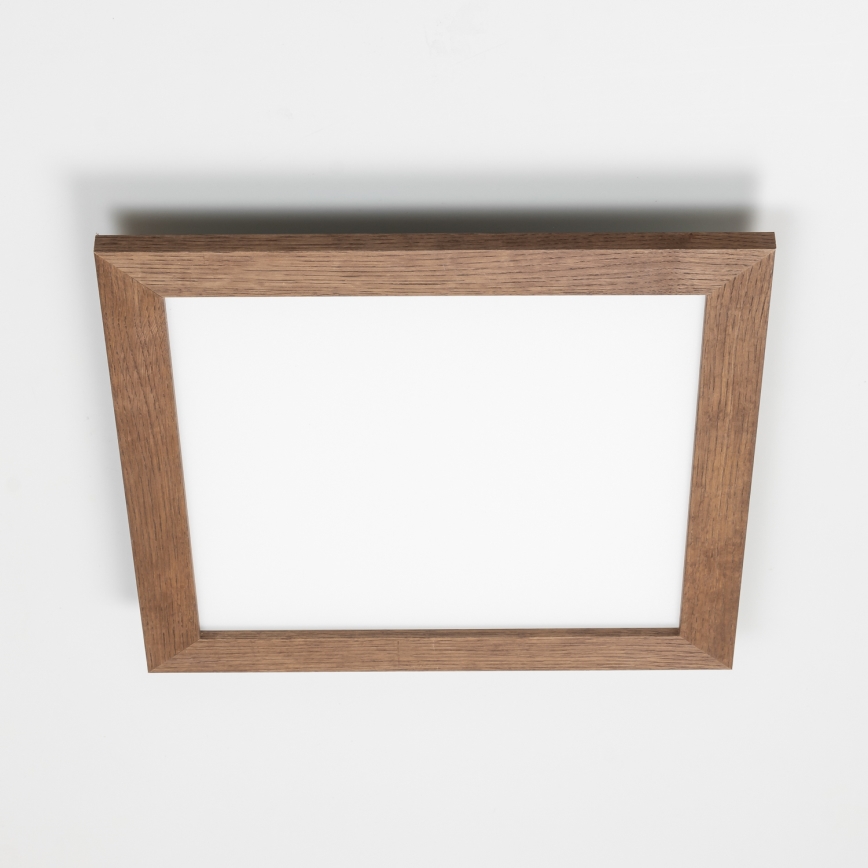 Brilagi - Himmennettävä LED-kattovalaisin SLIMFRAME WOOD LED/36W/230V 49,5x49,5 cm 3000-6000K tummanruskea + kauko-ohjaus