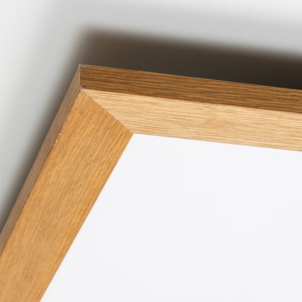 Brilagi - Himmennettävä LED-kattovalaisin SLIMFRAME WOOD LED/58W/230V 64x64 cm 3000-6000K ruskea + kauko-ohjaus