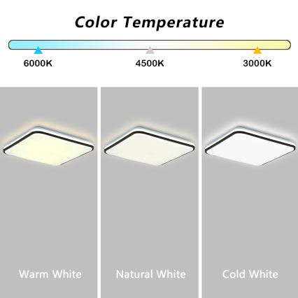 Brilagi - Himmennettävä LED-kattovalaisin SMART LED/28W/230V 3000-6000K 40x40 cm Wi-Fi Tuya + kauko-ohjaus