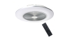 Brilagi - LED Himmennettävä valo tuulettimella AURA LED/38W/230V hopea + kaukosäädin