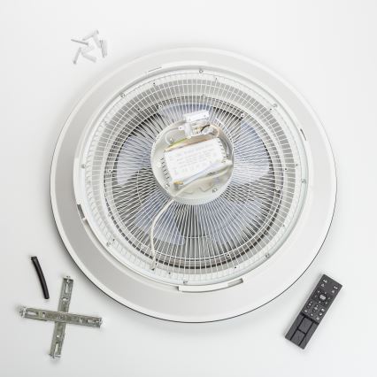 Brilagi - LED Himmennettävä valo tuulettimella AURA LED/38W/230V 3000-6000K musta + kaukosäädin
