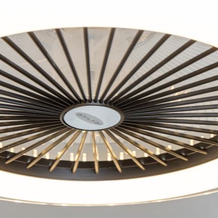 Brilagi - LED Himmennettävä valo tuulettimella RONDA LED/48W/230V 3000-6000K musta + kaukosäädin