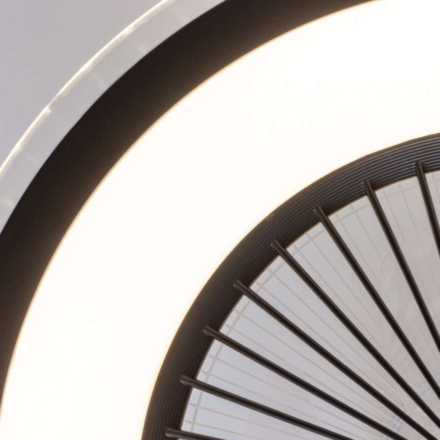 Brilagi - LED Himmennettävä valo tuulettimella RONDA LED/48W/230V 3000-6000K musta + kaukosäädin