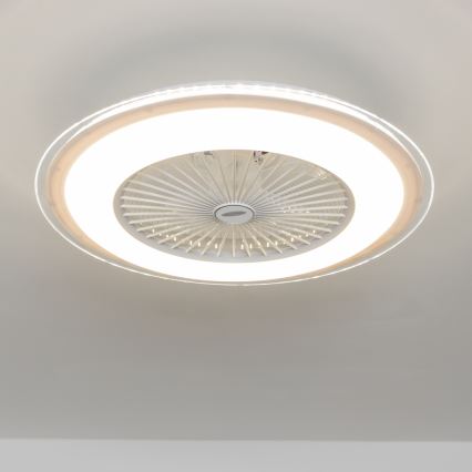 Brilagi - LED Himmennettävä valo tuulettimella RONDA LED/48W/230V 3000-6000K valkoinen + kaukosäädin