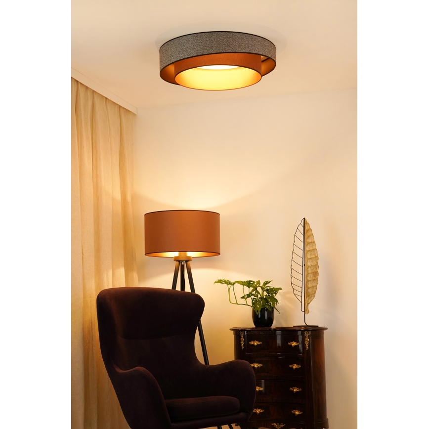 Brilagi - Himmennettävä LED-kattovalaisin VEGAS SHINE LED/24W/230V halkaisija 60 cm 3000/4000/6500K ruskea + kauko-ohjaus