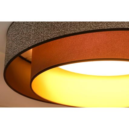 Brilagi - Himmennettävä LED-kattovalaisin VEGAS SHINE LED/24W/230V halkaisija 60 cm 3000/4000/6500K ruskea + kauko-ohjaus