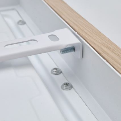 Brilagi - Himmennettävä kylpyhuoneen LED-kattovalaisin WOODY FRAME LED/24W/230V tammi 30x30 cm 3000-6000K IP44 + kauko-ohjaus