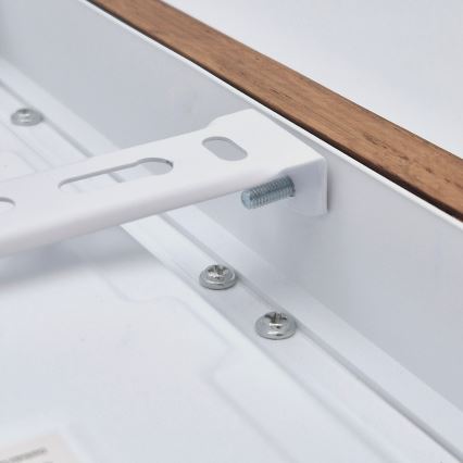 Brilagi - Himmennettävä kylpyhuoneen LED-kattovalaisin WOODY FRAME LED/24W/230V tammi kirsikka 30x30 cm 3000-6000K IP44 + kauko-ohjaus