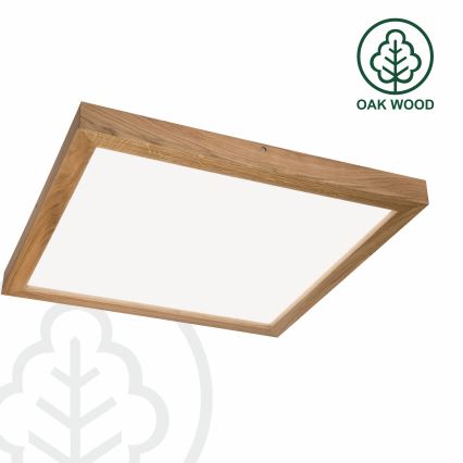 Brilagi - Himmennettävä kylpyhuoneen LED-kattovalaisin WOODY FRAME LED/50W/230V tammi 60x60 cm 3000-6000K IP44 + kauko-ohjaus