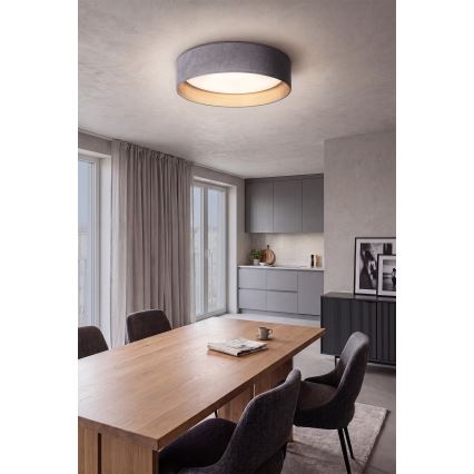 Brilagi - LED-himmennettävä kattovalaisin VELVET SMARTIX LED/24W/230V 3000-6000K Ø 45 cm harmaa/kulta Wi-Fi Tuya Beacon + kauko-ohjain