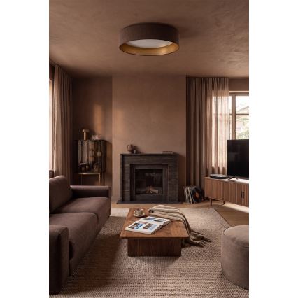BRILAGI - VELVET SMARTIX LED-himmennettävä kattovalaisin, 36 W, 230 V, 3000–6000 K, Ø 55 cm, ruskea/kultainen, Wi‑Fi Tuya Beacon + kaukosäädin