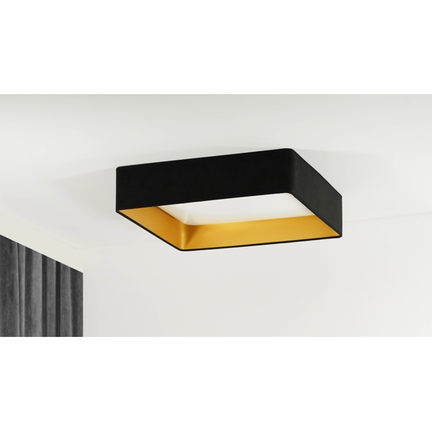 Brilagi - LED-himmennettävä kattovalaisin VELVET SQUARE SMART LED/36W/230V 60×60 cm 2700–6500 K Wi‑Fi Tuya + kaukosäädin, musta