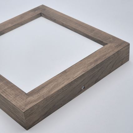 Brilagi - LED himmennettävä kylpyhuoneen kattovalaisin WOODY FRAME LED/24W/230V tammi-pähkinä 30x30 cm 3000-6000K IP44 + kaukosäädin