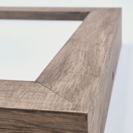 Brilagi - LED himmennettävä kylpyhuoneen kattovalaisin WOODY FRAME LED/24W/230V tammi-pähkinä 30x30 cm 3000-6000K IP44 + kaukosäädin