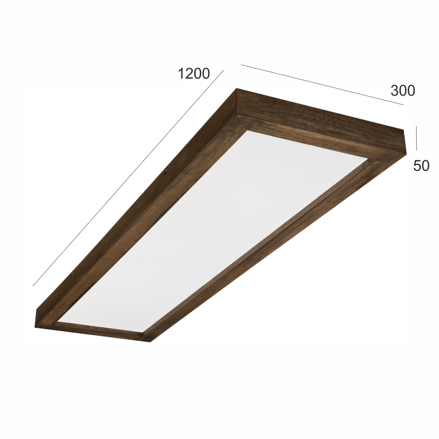 Brilagi - LED himmennettävä kylpyhuoneen kattovalaisin WOODY FRAME LED/50W/230V tammi-pähkinä 120x30 cm 3000-6000K IP44 + kaukosäädin