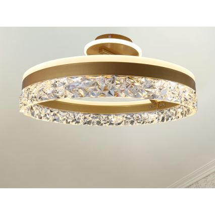 Brilagi - LED-himmennyskattokruunu LED/86W/230V 3000-6500K kulta + kauko-ohjaus