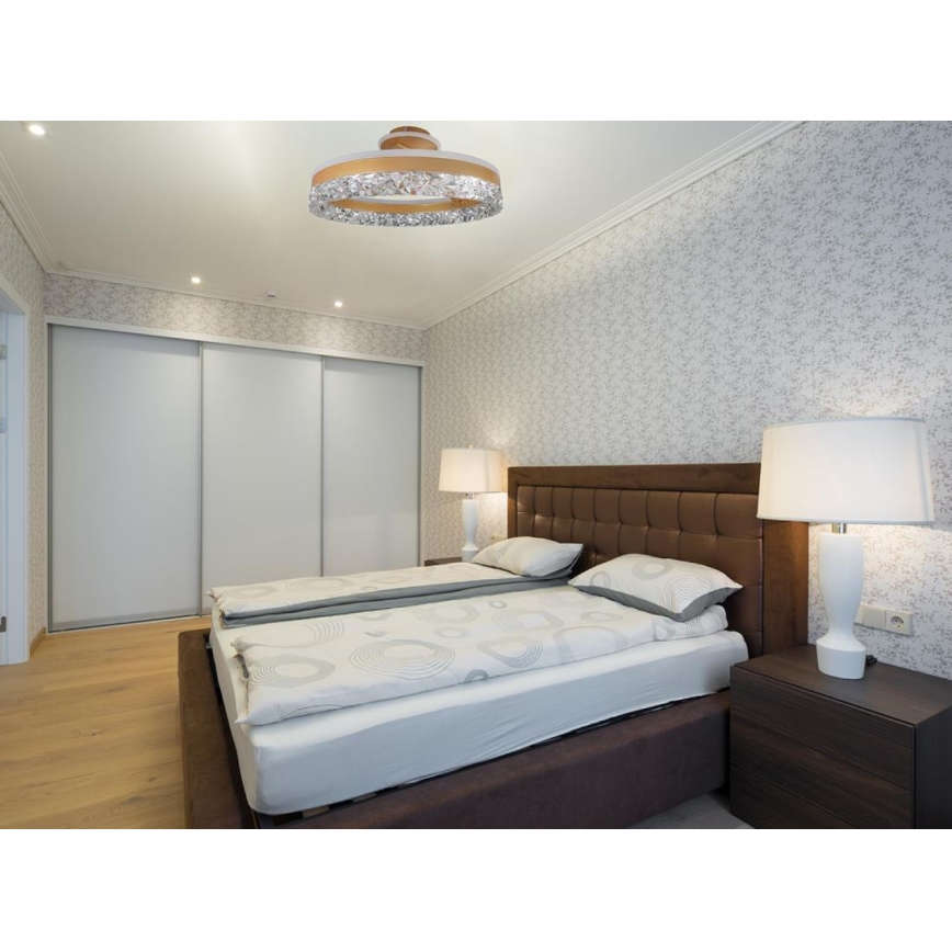 Brilagi - LED-himmennyskattokruunu LED/86W/230V 3000-6500K kulta + kauko-ohjaus