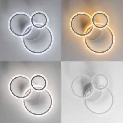 Brilagi - LED-himmennyskattokruunu ORBITS LED/40W/230V 3000-6500K valkoinen + kauko-ohjaus