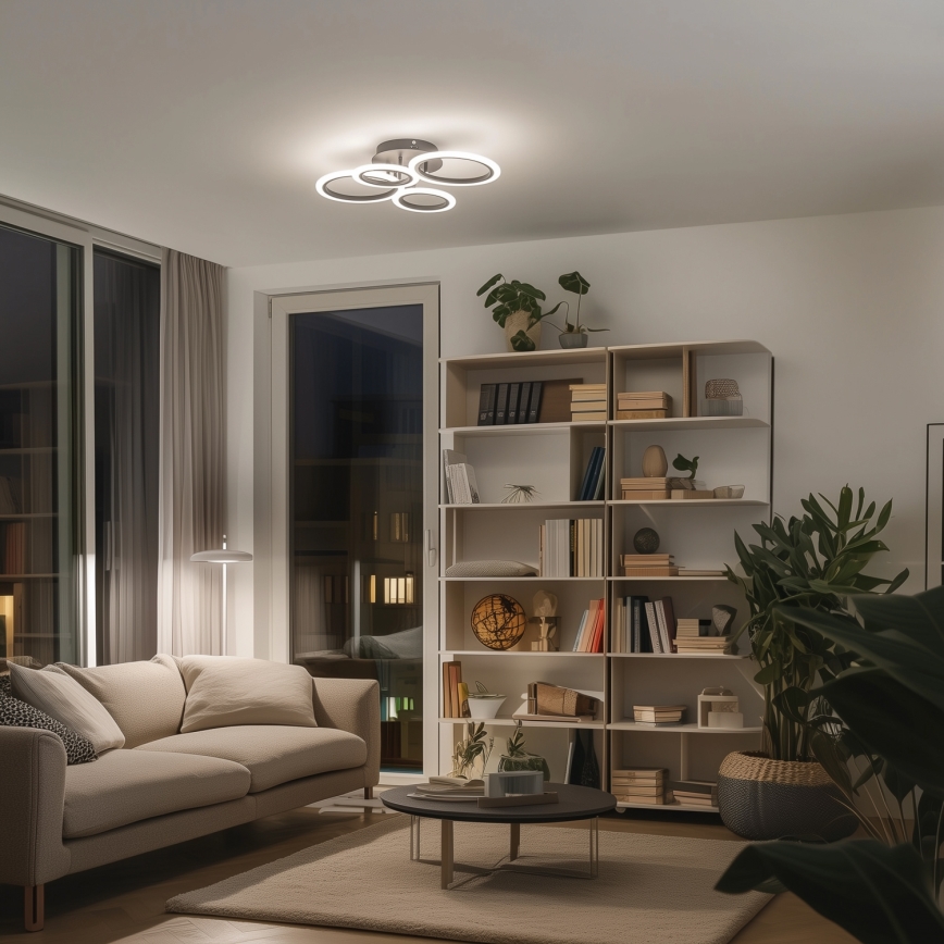 Brilagi - LED-himmennyskattokruunu ORBITS LED/50W/230V 3000-6500K antrasiitti + kauko-ohjaus