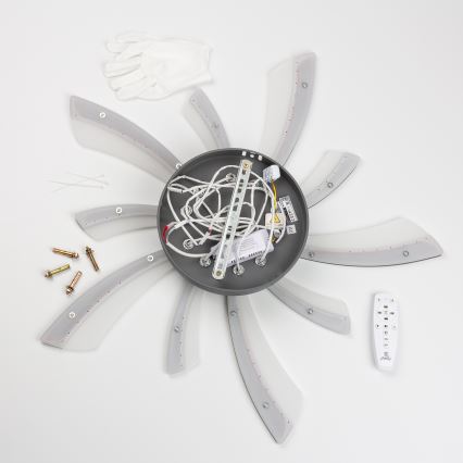 Brilagi - LED-himmennyskattokruunu TWIST LED/55W/230V 3000-6500K antrasiitti + kauko-ohjaus